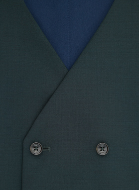 Wełniany zielony garnitur męski