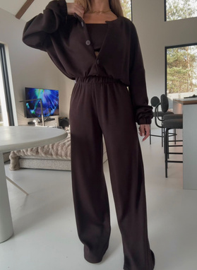 Komplet 3-częściowy AURA czekoladowy