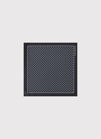 Poszetka męska czarna w kwiatki