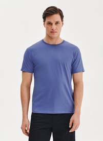 Bawełniany granatowy t-shirt