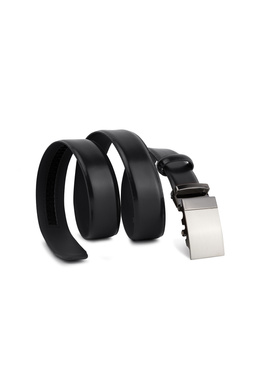 Czarny skórzany pasek męski - Pako Lorente