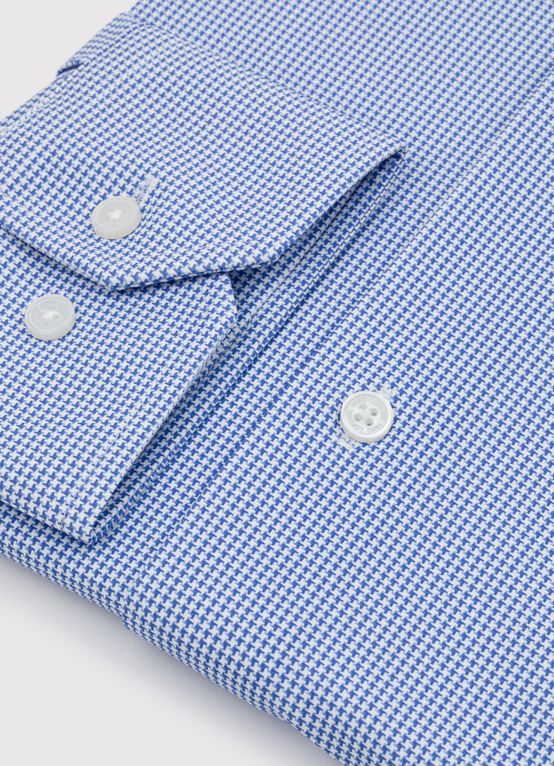 Dzianinowa koszula męska w pepitkę