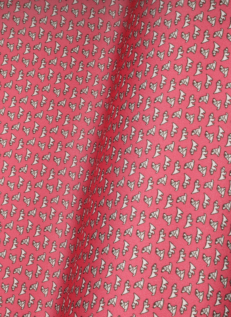 Różowa poszetka męska w pieski