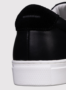Skórzane czarne sneakersy męskie