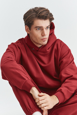 Bluza z kapturem czerwona C21WF-2K-007-W