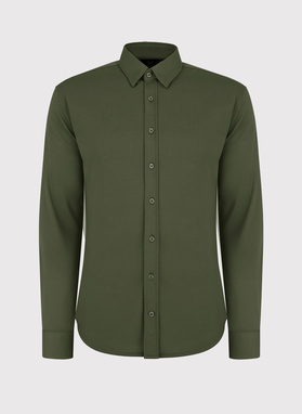 Zielona bawełniana koszula męska