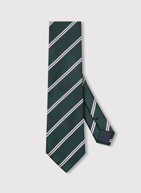 Zielony krawat męski w paski