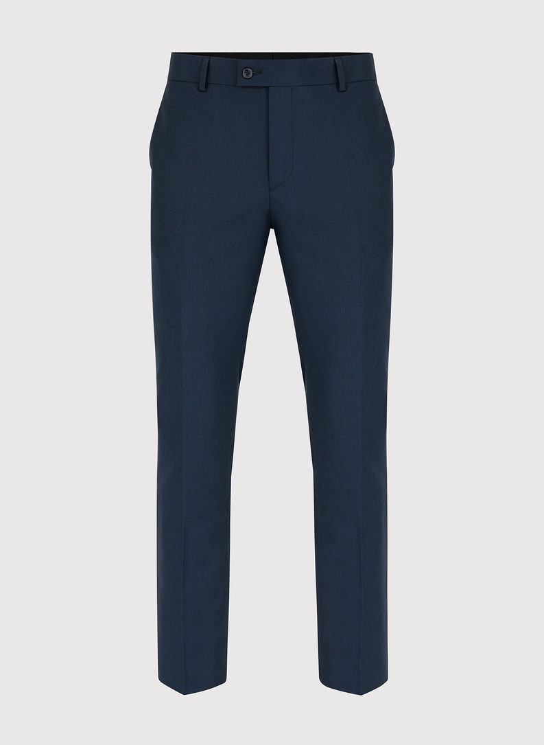 Granatowe spodnie garniturowe