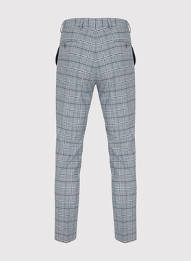 Szary kraciasty garnitur męski