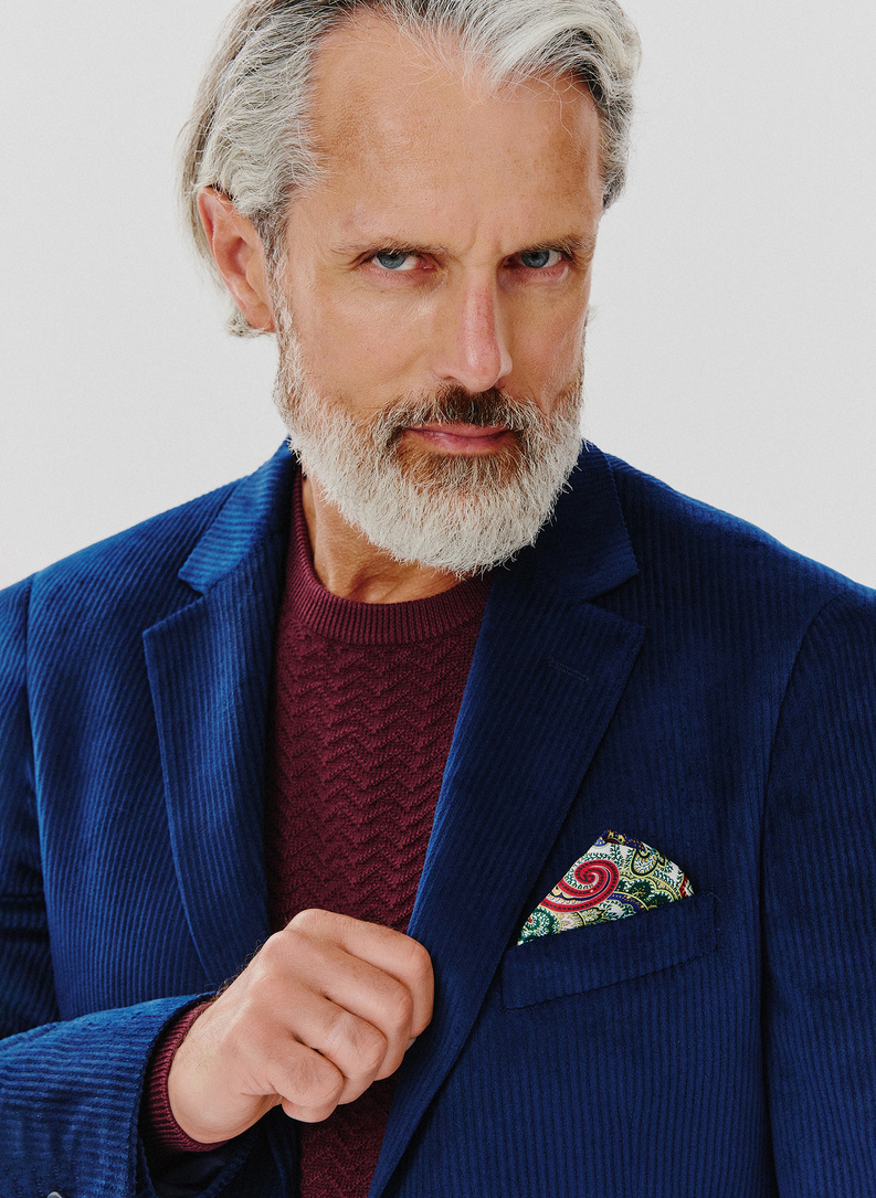 Sztruksowa jednorzędowa marynarka męska