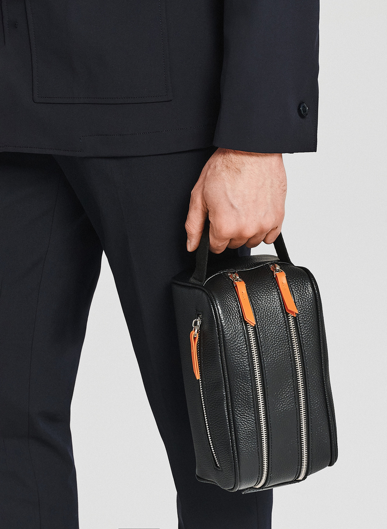 Dwukomorowa kosmetyczka męska