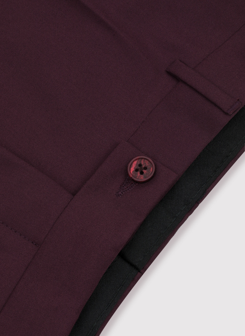 Bordowe spodnie garniturowe P22SF-6G-016-D-S