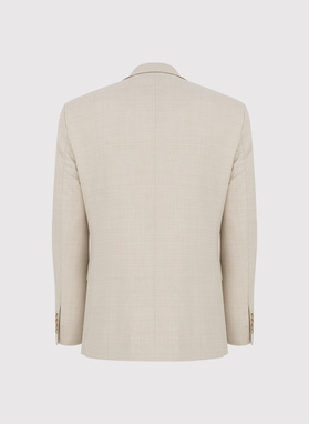 Beżowa marynarka garniturowa