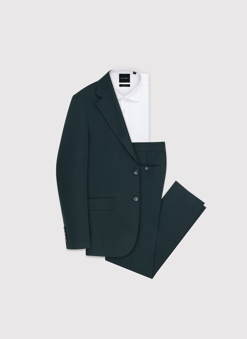 Zielony garnitur męski