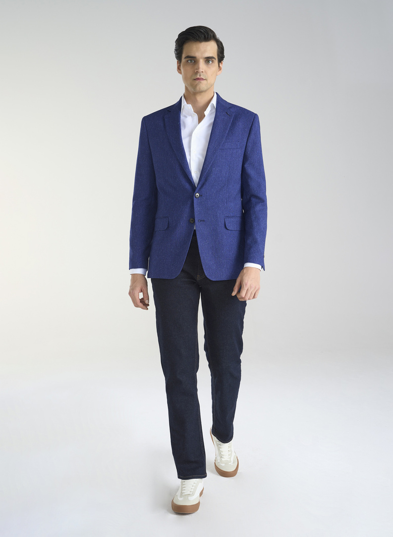 Niebieska marynarka męska