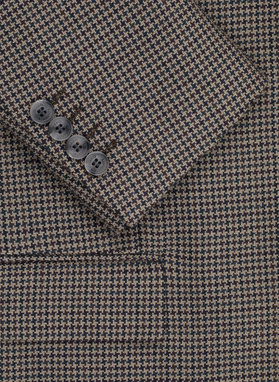 Wełniana marynarka w drobną kratę