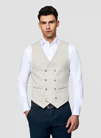 Dzianinowa kamizelka dwurzędowa