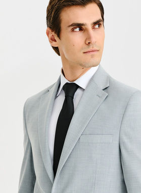 Szara marynarka garniturowa