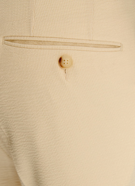 Jasnobeżowe spodnie garniturowe