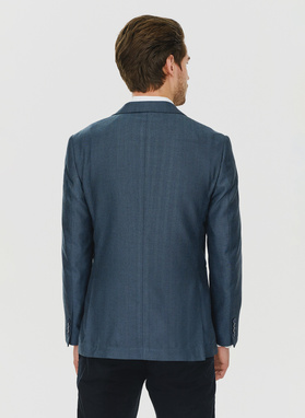 Granatowa marynarka męska bez podszewki