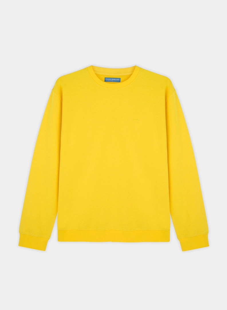 Żółta bluza okrągłym dekoltem P22SN-2B-006-Y-0 - zdjecie nr 1