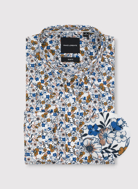 Biała koszula w kwiaty