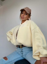 Bluza BOHO z polaru żółta