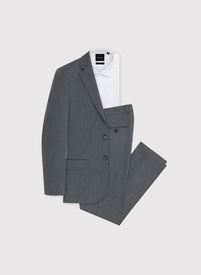 Szary garnitur męski