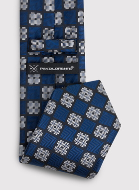 Krawat męski we wzór geometryczny