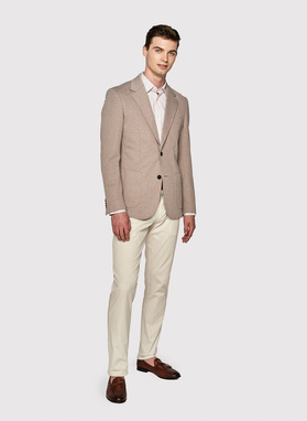 Beżowa męska marynarka casualowa