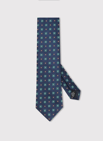 Granatowy krawat męski w drobny wzór