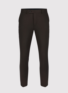 Brązowe spodnie w kant męskie 