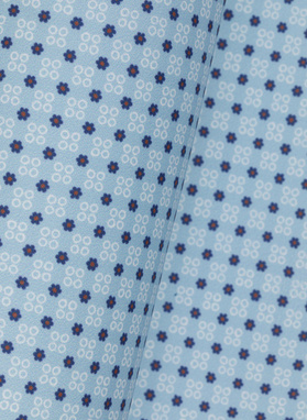 Niebieska poszetka w kwiatki 