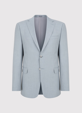 Błękitna marynarka garniturowa