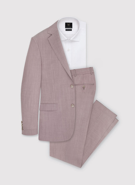 Gładka różowa marynarka garniturowa męska