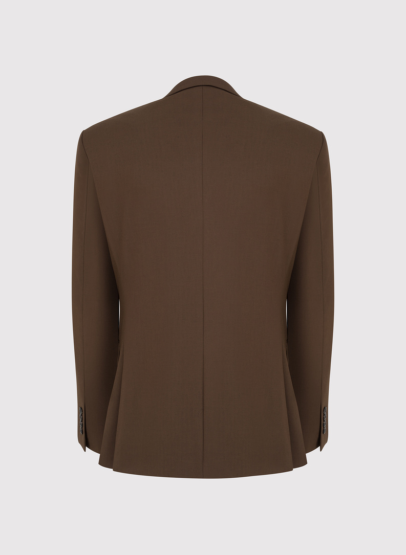 Ślubny brązowy garnitur męski