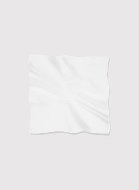 Jedwabna biała poszetka męska