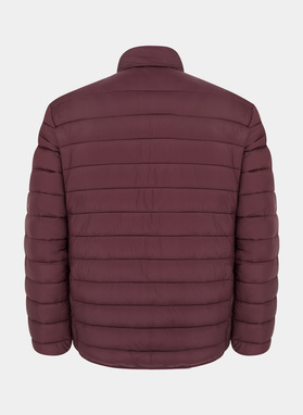 Bordowa krótka pikowana kurtka