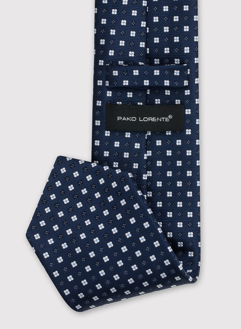 Granatowy krawat męski