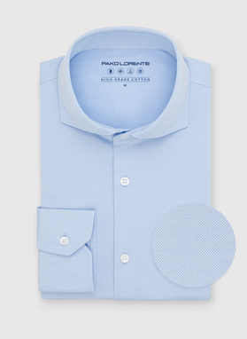 Niebieska koszula męska z długim rękawem