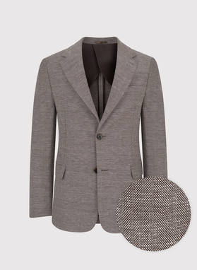 Brązowa marynarka z lnem