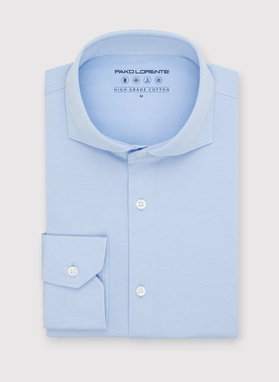 Niebieska koszula męska z długim rękawem