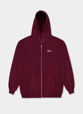 Bluza rozpinana z kapturem bordowa C21WF-2R-003-D