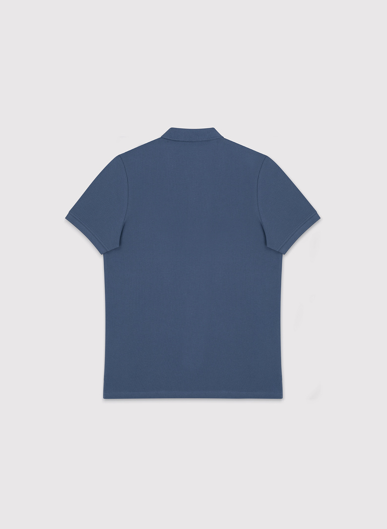 Ciemnoniebieskie bawełniane polo męskie