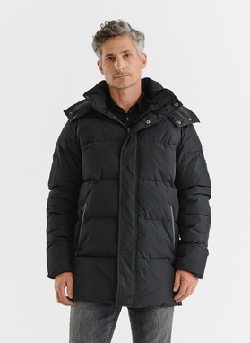 Czarna zimowa kurtka męska