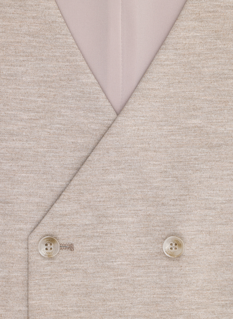 Jasnobrązowa dzianinowa kamizelka męska