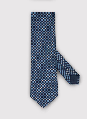 Męski krawat w kolorze granatowym w drobny wzór