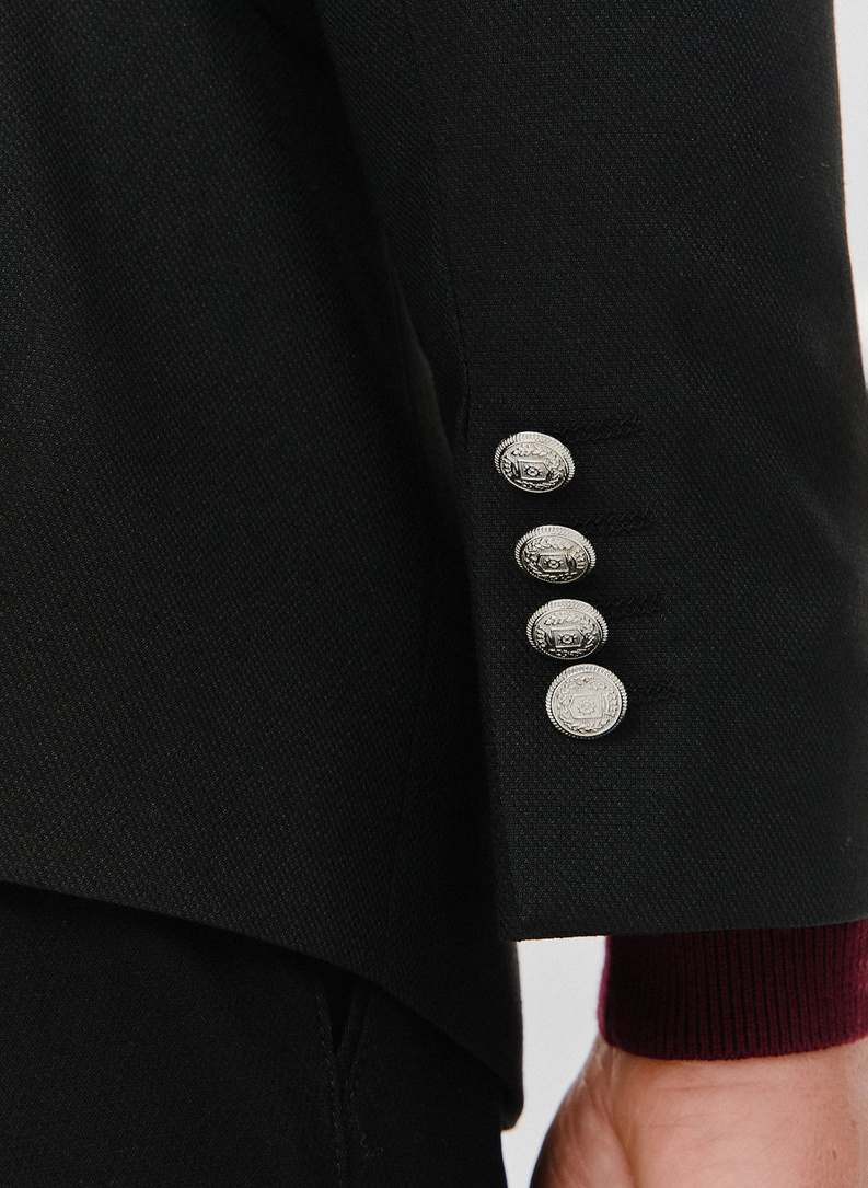 Czarna casualowa marynarka męska