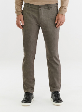 Brązowe casualowe spodnie męskie