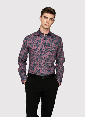 Fioletowa koszula we wzór paisley